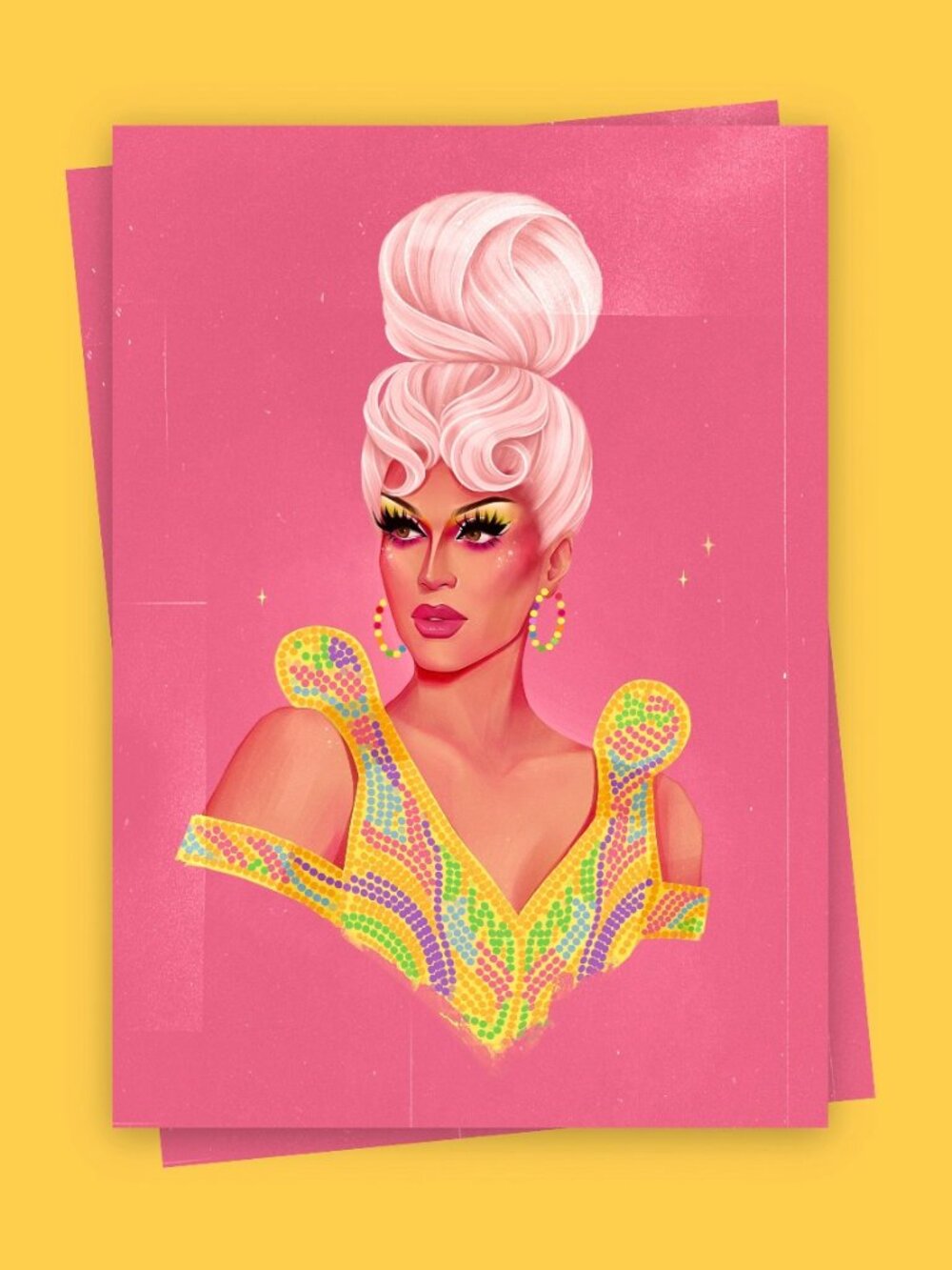 Framed Rosé Drag Queen Art - A5 (5.8"x8.3")
